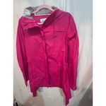 Columbia  Hot Pink Hooded Rain Jacket Belted Lightweight Women's Medium Photo 1