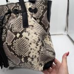 Patricia Nash 10 Year Anniversary Snakeskin Leather Bucket Tote Bag With Tassel Photo 7