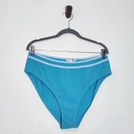 AI'IMAGE Blue Bikini with Light Blue Trim and High Waist Bottoms NWT Size 2XL Photo 2
