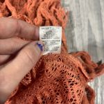 Other Follows Orange Coral Pink Crochet Fringe Tank Top; Medium Women's Photo 4