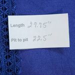 Valerie Stevens Navy Top with Crochet Lace Accents Size XL Navy Blouse Photo 6