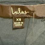 Lulus Inspired Confidence Dark Teal Satin Long Sleeve Mini Dress Front XS Green Photo 3