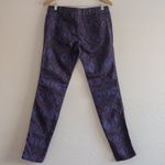 Free People  Jeans Skinny Printed Aztec Purple Denim Pants Size 29 Stretch Boho‎ Photo 3