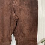 Carlisle Anonymous John  Brown Leather Cropped Flare Pants size 0 with 24” inseam Photo 5