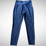 Xersion Navy Blue and Pink Floral Leggings | Medium | EUC Photo 5