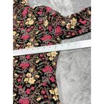 Peruvian Connection  Floral Turtle Neck Long Sleeve Top Black Pink Yellow Medium‎ Photo 10
