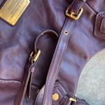 Marc by Marc Jacobs MARC JACOBS Wine Red Burgundy Cabernet Tumbled Leather Top Handle Women’s Tote Photo 2