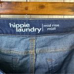 Hippie Laundry  Women's Ripped Mid Rise Midi Denim Shorts Photo 5