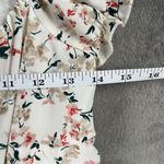 Nectar Clothing Mini Dress Women’s S Cream Floral Ruched Cottagecore Coquette Photo 4