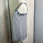 Jockey Gray/Grey and black Relaxed Cut Out Tank Top with built in sports bra Gray Size L Photo 2