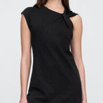 Gap NWT Slub Tie Sleeve T-Shirt Mini Dress Black Size XS Knot Open Minimalist Photo 0