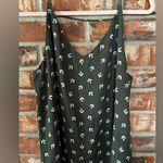 Loft  Forest Green Camisole with Design Photo 0