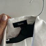 Theory Cinched Cap Sleeve Shirt in Good Cotton Photo 3