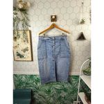 Evereve Ever Dauntless Wash Denim Midi Skirt - Size - 32 Photo 2