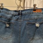 INHERIT Stretch Denim Midi JEAN SKIRT 11/12 Boho Distressed Classic Trad mom Y2K Blue Photo 3