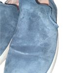 Kate Spade  women’s size 7 blue Lilly ruffle suede round toe slip on sneakers Photo 4