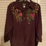 Bob Mackie  wearable art 1x embroidered blouse Photo 0