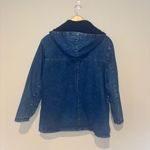 VINTAGE BASIC EDITIONS 90s Denim Zip Up Hoodie Jacket 100% Cotton Size Small Blue Photo 1