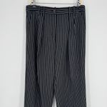 Armani Collezioni Armani‎ Collezioni Pinstripe Pleated Wool Blend Trouser Pants Size 12 Academia Photo 2