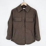 Everlane  Oversized Shirt Jacket Shacket Button Down Dark Brown Women's XS Photo 0