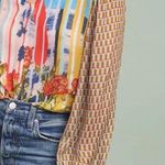 Anthropologie  Conditions Apply Retro Peasant Blouse XS Colorful Balloon Sleeve Photo 8