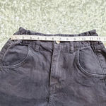 Topshop  Paperbag Black High Waist Denim Shorts Photo 1