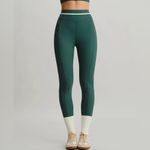 Berlook Dark Green Line Leggings 25" Size M Photo 3