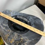 Distressed marble gold glazed Cowboy Hat w/Brown Leather Star concho Band unisex Blue Size M Photo 12