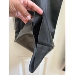 The Kript  Faux Leather Open Fish Net Panels Straight Leg Pant Large 31.5 Inch Inseam Photo 6