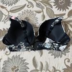 Cacique Lane Bryant Smooth Boost Plunge Black Allure Floral Bra 46C New Photo 2