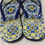 Brighton  Gem Sandals Blue Citrus Yellow Italian Tile Flip Flops Women’s size‎ 9 Photo 2