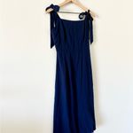 Petal and Pup  Tie Strap Midi Dress with Slit in Navy Size 6 Photo 3