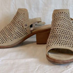 Rag and Bone Wyatt Perforated Suede Taupe Mid Heel Open Toe Sandal 36 Photo 0