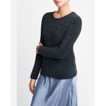 Vince Metallic Lurex Soft Eyelash Pullover Obsidian Black Sweater Photo 1