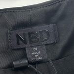 NBD  Black Steph Mini Dress Crossover Halter Neckline Size Medium New with tags Photo 3