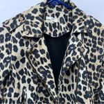 easel  faux suede Leopard Print M Jacket w/pockets motorcycle boxy full zip Photo 10