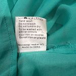 Louche London Teal / Black Polka Dot Chiffon Cowl Neck Dress Size 14 Photo 7