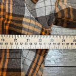Italian Design Flannel Shirt Plaid Checkered Button Up Long Sleeve L Brown Size L Photo 4