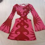 Urban Outfitters Kimchi Blue Pink and Red Patterned Dress Photo 0