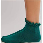 Free People Movement Classic Ruffle Socks NWT Midnight Jade OS Photo 1