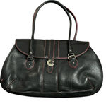Cole Haan  Grand Ambition Side-Cinch Satchel Black Pebbled Leather Photo 0