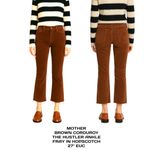 MOTHER BROWN CORDUROY THE HUSTLER ANKLE FRAY IN HOPSCOTCH 27" EUC Photo 1