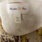 Anthropologie NWT  Meadow Rue Polka Dotted Yellow and Tan   Floral Dress Photo 8