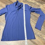 Lululemon  Ethereal Long Sleeve High Neck Stretch Gatsby Blue Stretch Top Size 6 Photo 5