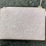 Michael kors textured leather chain wallet wristlet card case lavender lilac Purple Photo 2