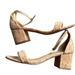 Schutz - Bebethy Cork Ankle Strap Block Heel Sandals Sz 9 Photo 9
