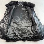Saks 5th Avenue Saks Fifth Avenue genuine Rabbit Fur Vest Sleeveless Black Size S/M‎ NWOT Photo 7
