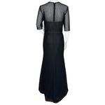Vera Wang  Dress Women 6 Black Elbow Sleeve Waffle Lace Neutral Minimalist Formal Photo 3
