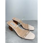 Steve Madden Sandals Womens Size 10 Pink PU Upper Double Strap Open Toe Heels Photo 1