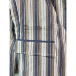 Doncaster Nautical Metallic Stripe Blazer Womens Size 14 Pockets Chain Buttons Academia Photo 7